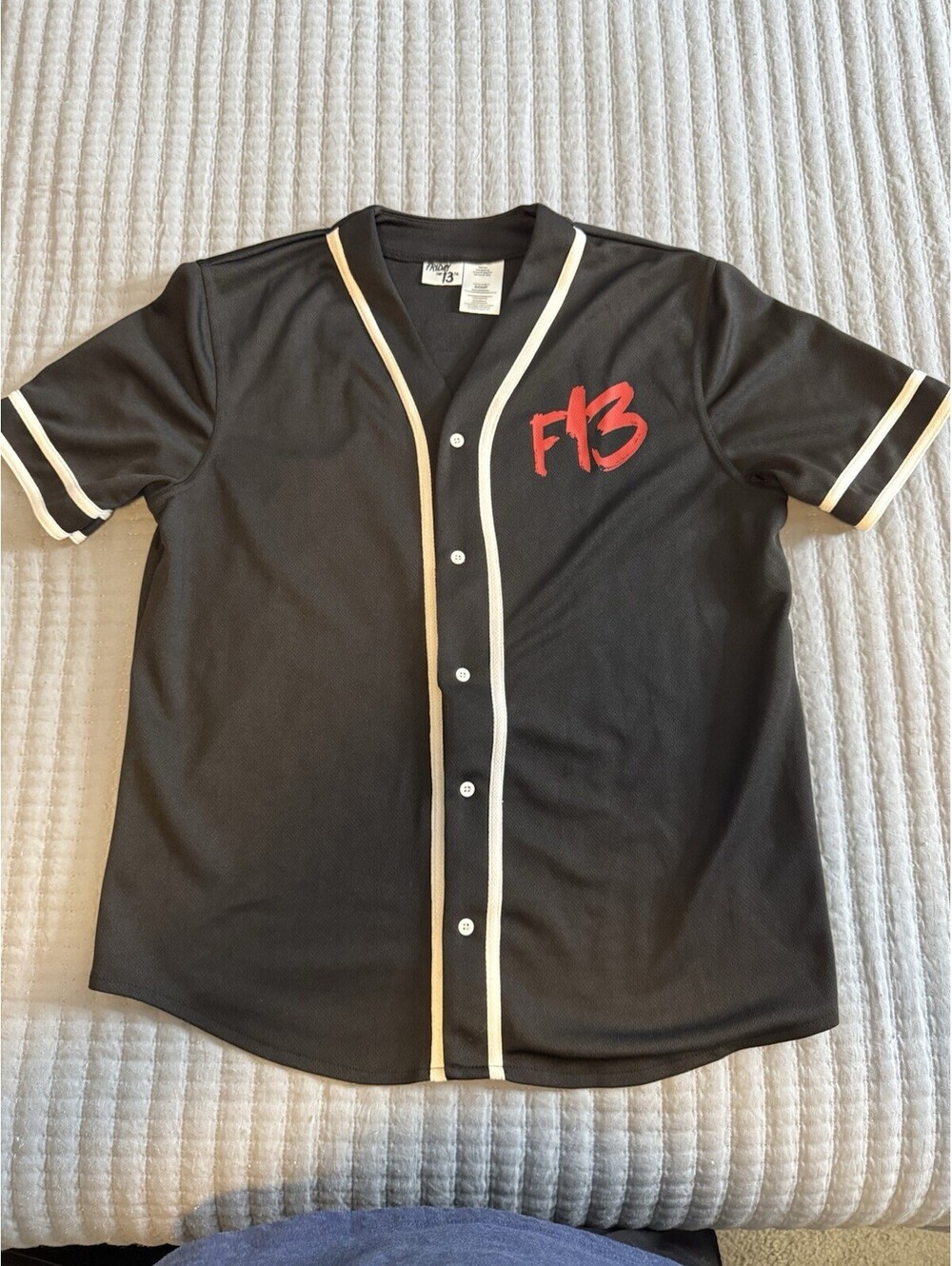 Jason Voorhees Friday the 13th Baseball Jersey Short Sleeve Horror Size Small